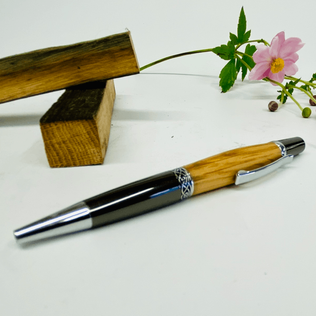 Whiskey Barrel Twist Pen (Chrome and Gunmetal)