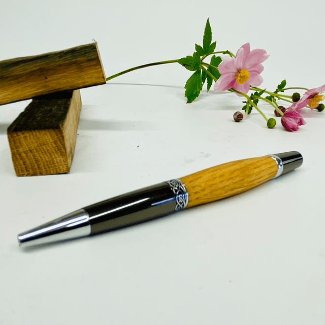 Whiskey Barrel Twist Pen (Chrome and Gunmetal)