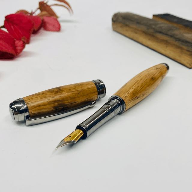 Whiskey Barrel Fountain Pen (Black Titanium)
