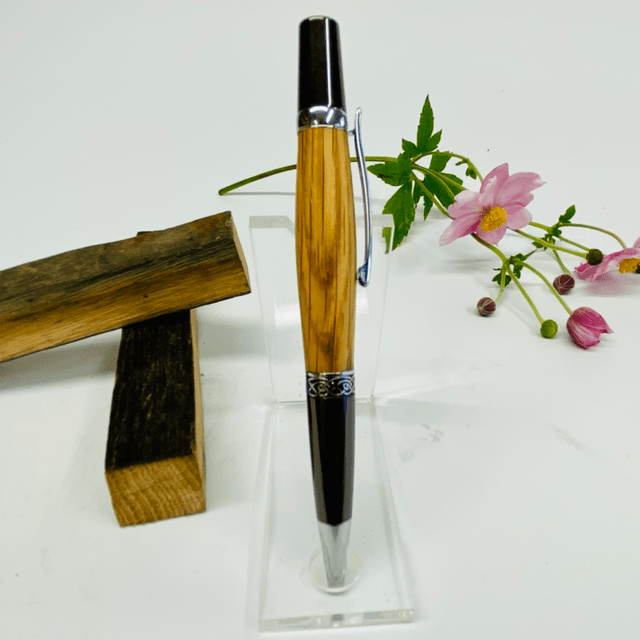 Whiskey Barrel Twist Pen (Chrome and Gunmetal)